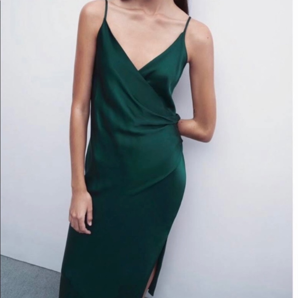 Zara / Draped Lingerie-Style Dress